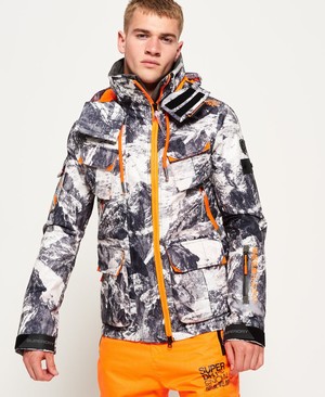 Superdry Ultimate Snow Service Férfi Kabát Fehér/Fekete | CSGDV9206